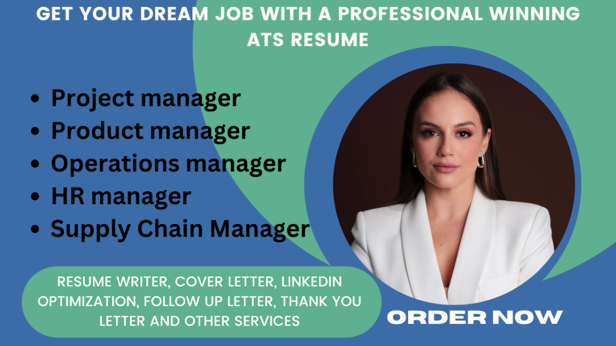 Are you finding it challenging to make your mark in the competitive management job market? Whether your next role is as a Project Manager, Operations Manager, Product Manager, HR Manager, or any other leadership position, your resume and cover letter are crucial in showcasing your skills and expertise effectively. Why Choose My Services? I specialize in creating tailored, ATS-friendly resumes and impactful cover letters that highlight your leadership abilities, strategic thinking, and problem-solving skills. With deep knowledge of HR hiring trends, I ensure that your documents align with industry expectations, giving you the best chance to land interviews. Services Offered: Expert Resumes: Professionally crafted resumes specifically for management roles. ATS Optimization: Ensuring your resume stands out in automated applicant tracking systems. Customized Cover Letters: Tailored cover letters for each application to enhance your candidacy. LinkedIn Profile Enhancement: Boost your online visibility with a professional profile makeover. Career Coaching: Align your career goals with market demands through personalized coaching sessions. Ready to Take the Next Step? Let’s collaborate to create a professional resume and cover letter that positions you as the top candidate for your next management role. Don’t miss out on your dream job due to an inadequate resume! Order Now and start your journey towards professional success!