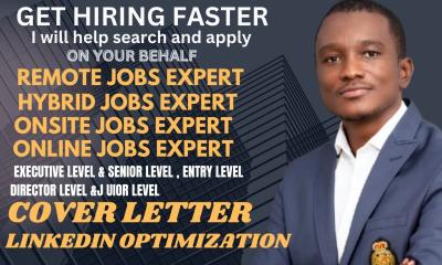 I Will Search and Apply for 100 Onsite, Hybrid, and Remote Job Positions