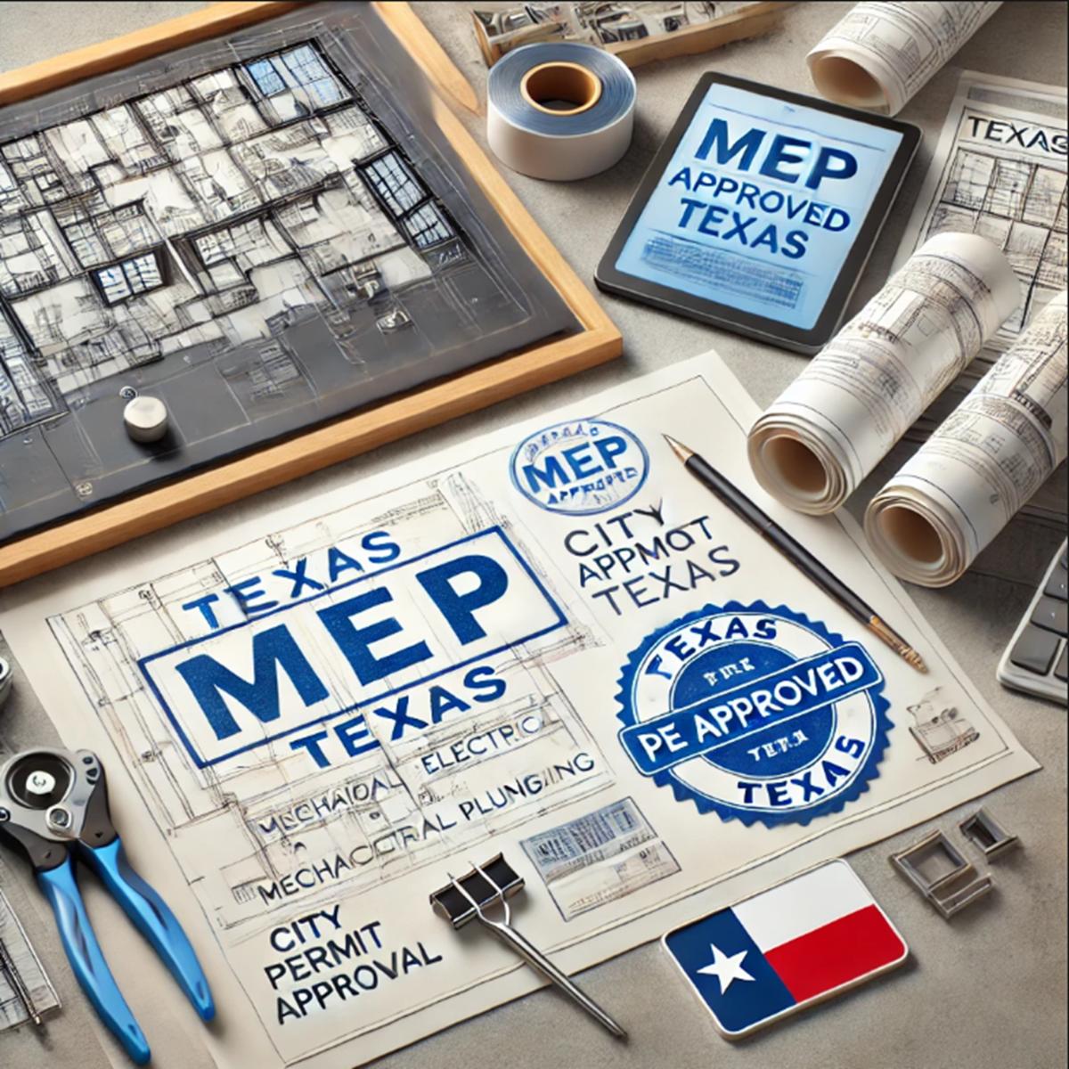 You Will Get Texas Stamps, MEP Stamp USA Architectural Drawing for City Permit Approval