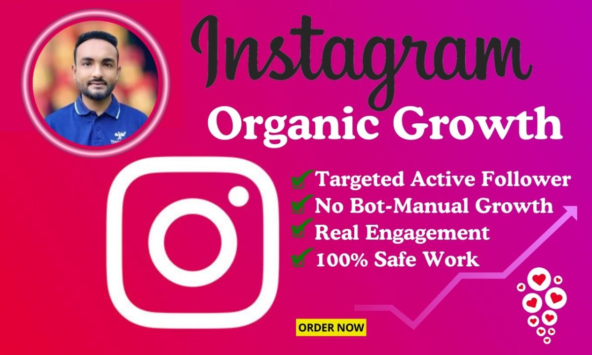 I will Instagram organic growth, targeted follower and engagement