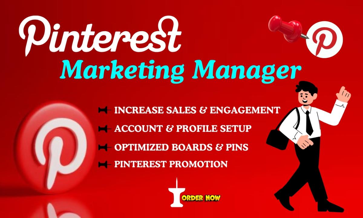 I Will Be Your Expert Pinterest Marketing Manager for Brand Growth