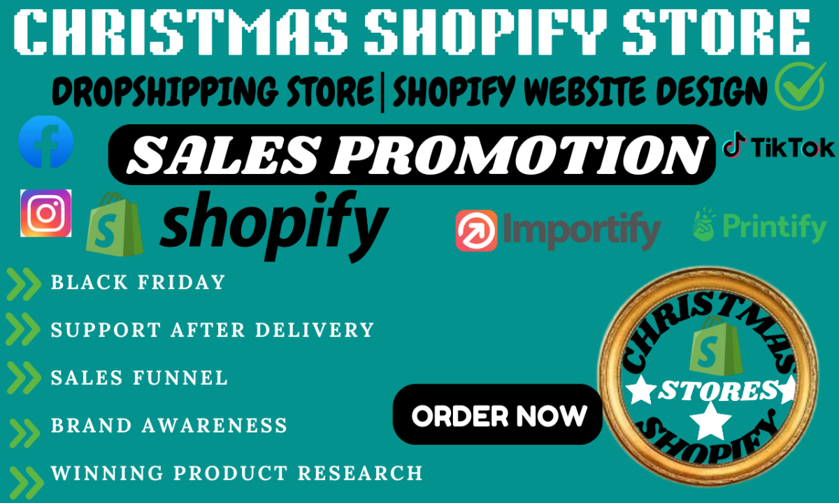 I Will Create an Amazing Shopify Store for Your Christmas Accessories