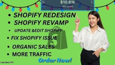 I Will Redesign Your Shopify Dropshipping Store for a Stunning Revamp and Issue Fixes