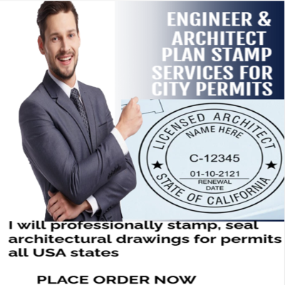 You Will Get Architectural Stamping, Permit for Canada, Florida, California & Chicago