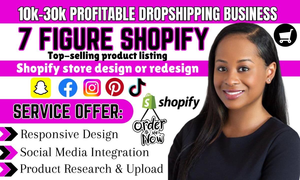 I Will Design a Profitable 7-Figure Dropshipping Store and Revamp Your Shopify Website with PageFly