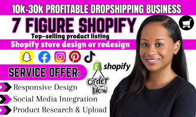 I Will Design a Profitable 7-Figure Dropshipping Store and Revamp Your Shopify Website with PageFly