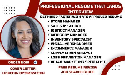 I Will Write ATS-Friendly Retail Resumes for Managers, Associates, and Merchandisers