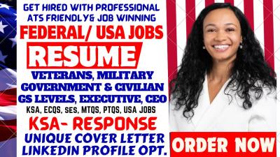 I Will Create an Impeccable Resume for Federal Government, Military, USAJOBS, and Veteran Executives