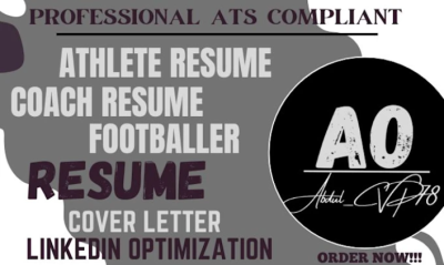 I Will Write an Athlete, Coach, Footballer ATS Compliant Resume