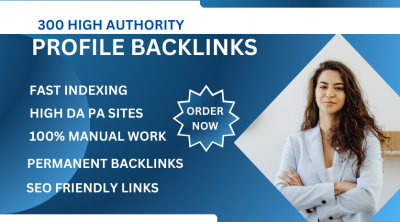 I Will Provide 100 High Quality Profile SEO Backlinks Manually from Domain Rating Websites