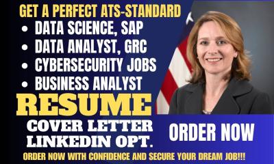 I Will Write Cybersecurity, Data Science, GRC, Compliance, Data Analyst Resumes