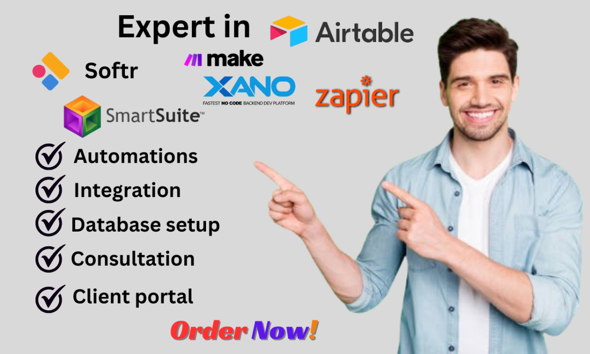 I Will Set Up Airtable Database, Zapier Integration, Automation, and Client Portal