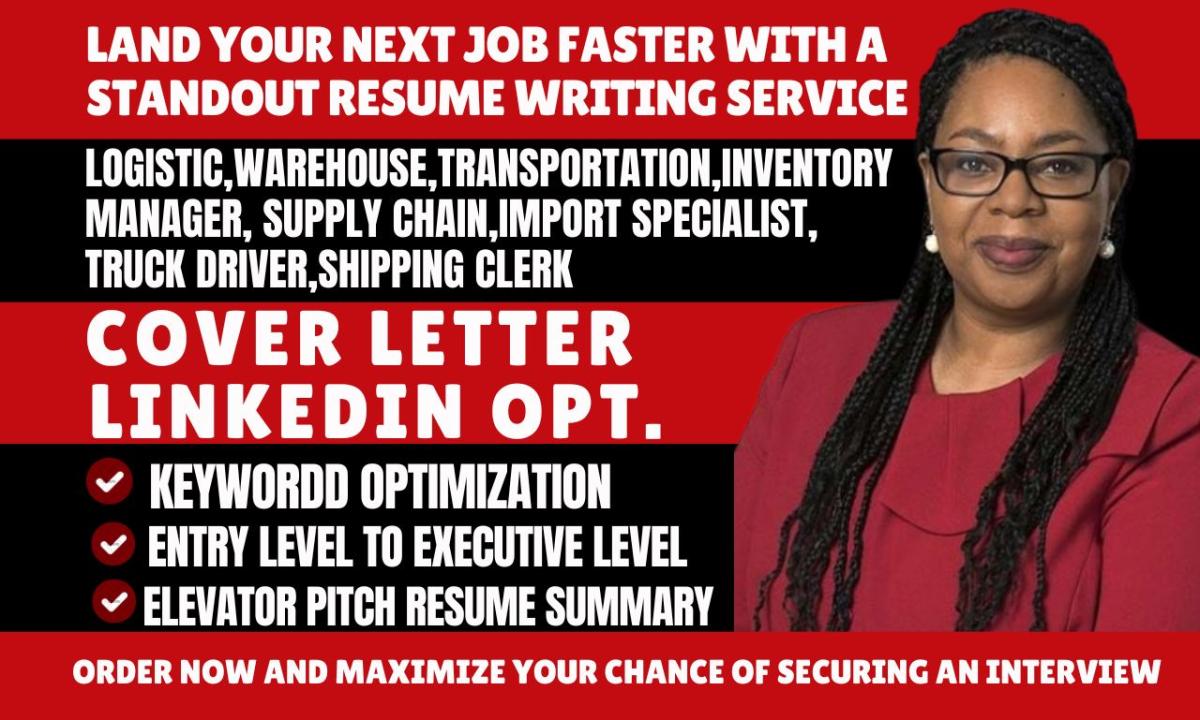 I Will Write a Professional Resume for Logistics, Warehouse, Transportation, and Truck Driver Roles