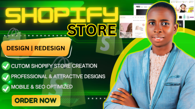 I Design Shopify Website, Shopify Store, Shopify Redesign, Shopify Dropshipping