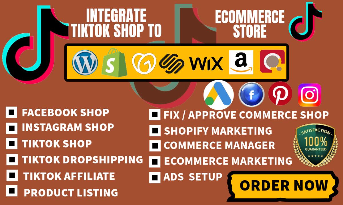 I Will Set Up TikTok Shop, Facebook Shop, Instagram Shop, Fix TikTok Shop, and Create TikTok Ads