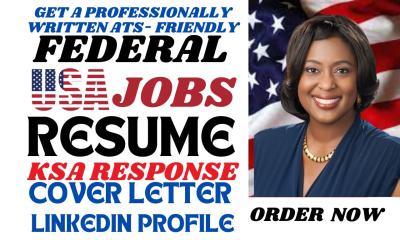 I Will Provide Expert Federal Resume Writing Services for USAJOBS, KSAs, and Military Resumes