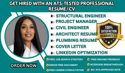 I Will Write Structural Engineer Resume, Project Manager, Civil Engineer, and Architect