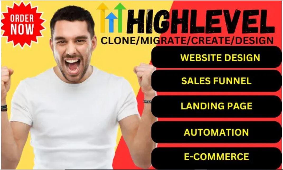 I Will Clone, Migrate, Create, and Design Your GoHighLevel Website Sales Funnel Landing Page