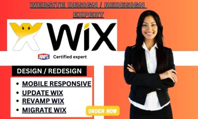 I Will Build Wix Website Design, Revamp Wix Website or Wix Online Store