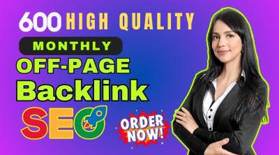 Elevate Your Website Rankings with Our Professional Monthly 600 OFF-PAGE SEO Backlinks Service!