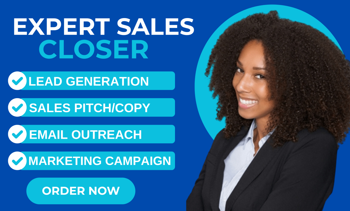 I Will Be Your Sales Closer & Representative for B2B Lead Generation