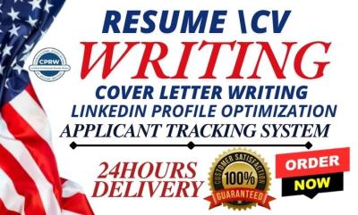 I Will Write a Professional Resume, CV, Cover Letter, LinkedIn Profile & Federal Resume