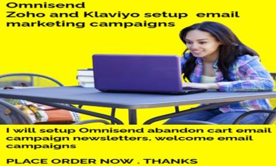 I Will setup Omnisend abandon cart email campaign newsletters, welcome email campaigns