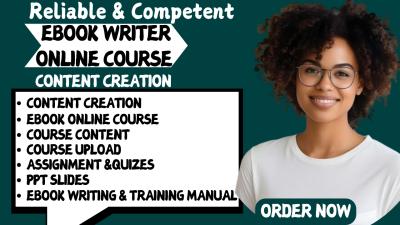 I Will Create an Online Course Content Creation Training Manual eBook as Your Ghostwriter