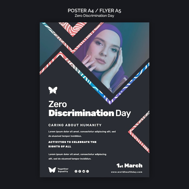 Zero Discrimination Day Event Poster Template – Free Download