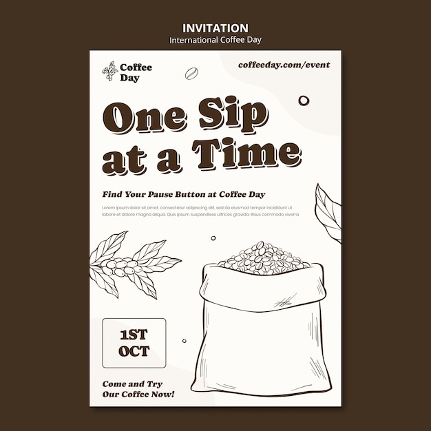 International Coffee Day Invitation Template – Free Download