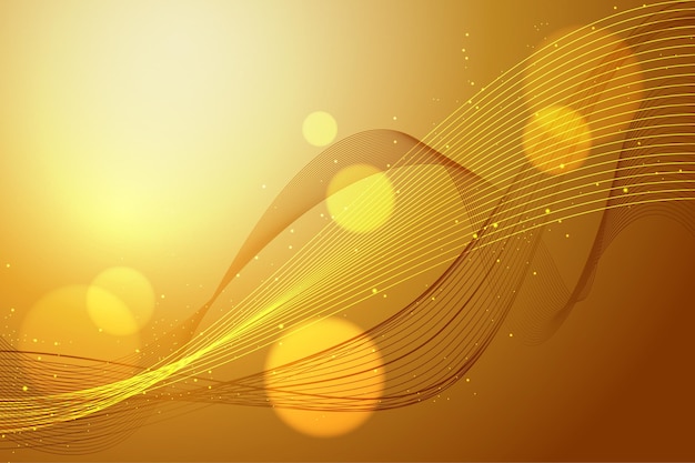 Smooth Golden Wave Wallpaper Theme – Free Download