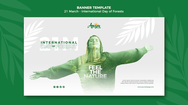 Forests Day Banner Template – Download Free Stock Photo