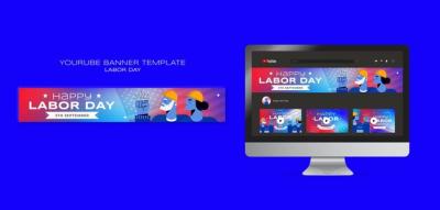 Labor Day YouTube Channel Art Template Design – Free Download