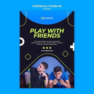 Gaming Concept Poster Template – Free Download