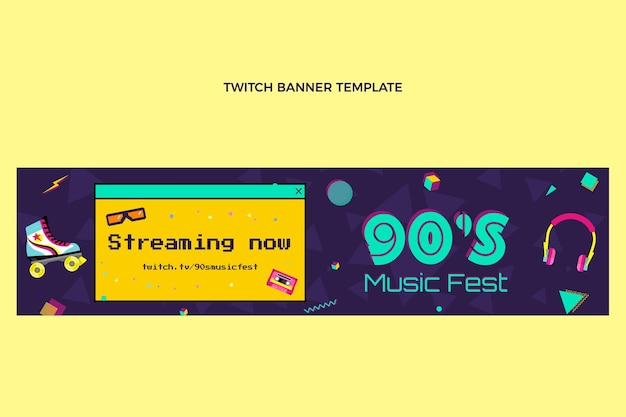 Nostalgic Music Festival Twitch Banner – Free Stock Photo, Download Free