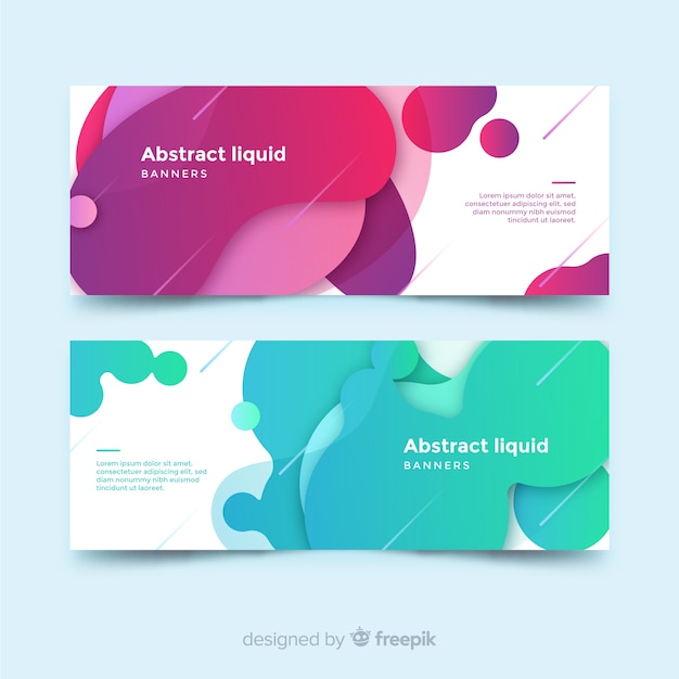 Abstract Liquid Banners – Free Download, Free Stock Photo