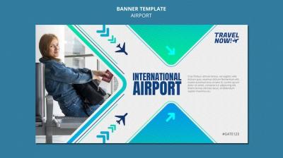 Creative Airport Banner Design Template – Free Download