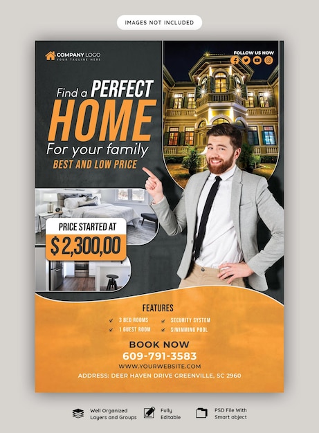 Real Estate House Property Flyer Poster Template – Free Download