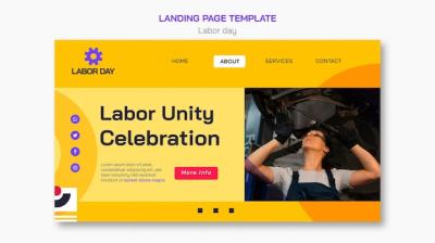 Labor Day Celebration Landing Page Template – Free Download