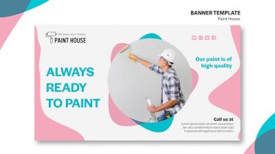 Paint House Concept Banner Template – Free Download