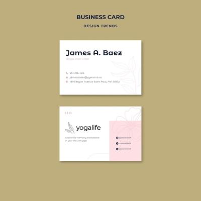 Flat Design Lifestyle Business Card – Free Download