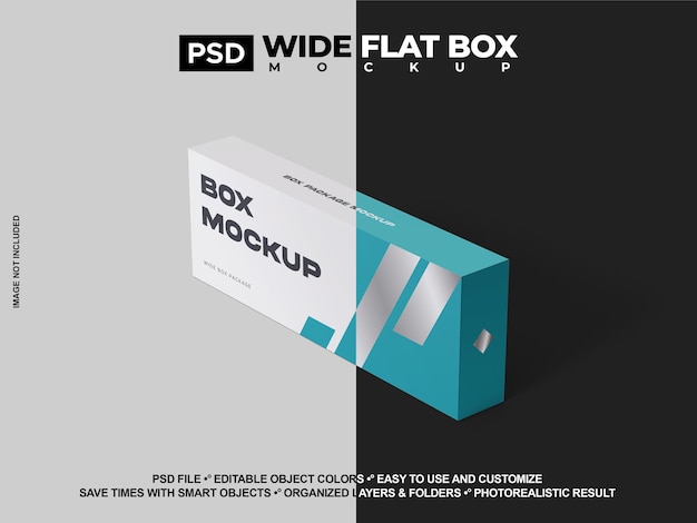 White Blank Cardboard Box Mockup for Branding – Free Download