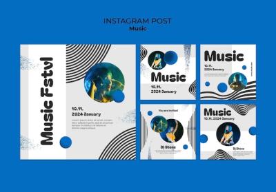 Stylish Music Template Design for Your Projects – Free Download