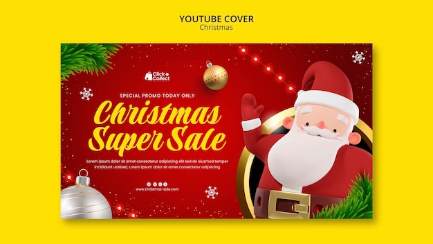 Christmas Celebration YouTube Cover Template – Free Download