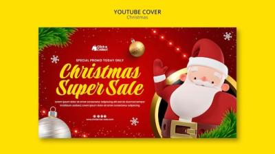 Christmas Celebration YouTube Cover Template – Free Download