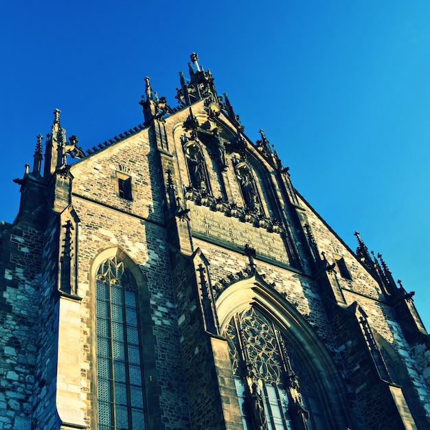 Stunning View of an Old Cathedral from Below – Free Download