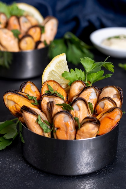 Delicious Mussels with Parsley – Free Stock Photo for Download