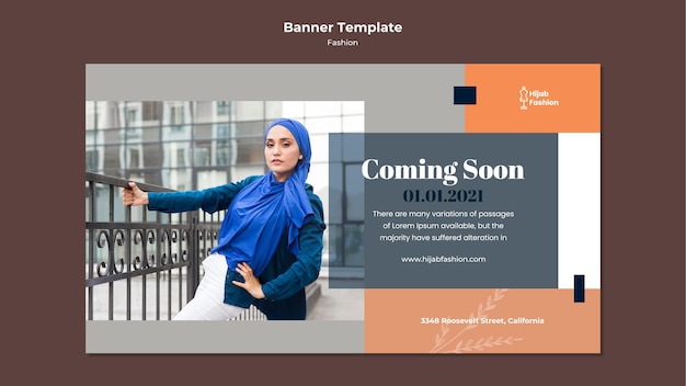 Fashion Banner Template with Photo – Free Download for Stunning Design