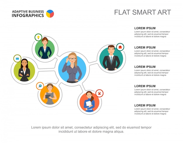 Staff Interaction Slide Template for Business Data Analysis – Free Download