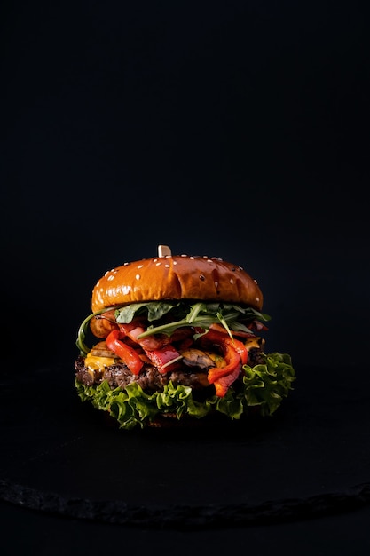 Closeup Shot of a Tasty Looking Burger – Free Download